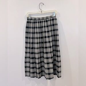Black and white plaid outlander maxi skirt